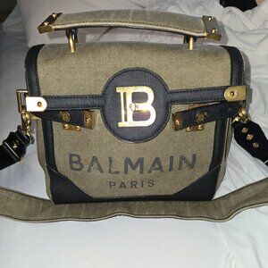 Balmain Canvas Satchel Bag